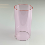 Firewood Design kerti lámpa rózsaszín üveg