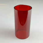 Firewood Design kerti lámpa vörös üveg